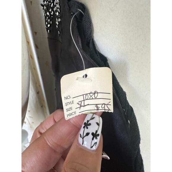 Ceci USA NWT Beaded Taffeta One Side Ruched Backless Evening Gown Dress XL - Picture 7 of 7